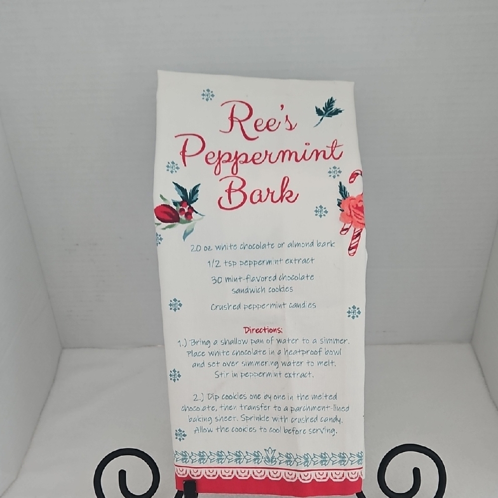 The Pioneer Woman Ree's Peppermint Bark Recipe Towel